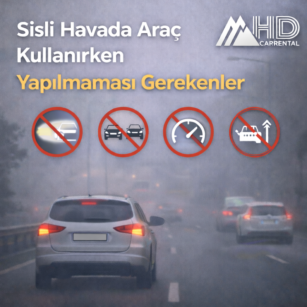 Sisli Havada Araç Kullanırken Yapılmaması Gerekenler